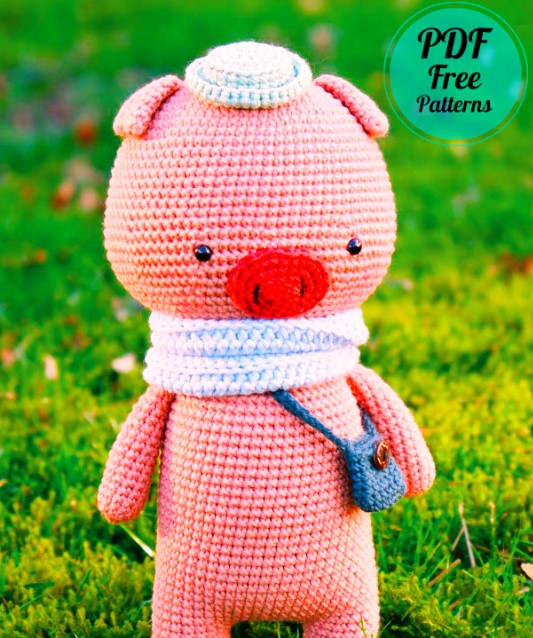 Cute Crochet Pig Mike Free Amigurumi
