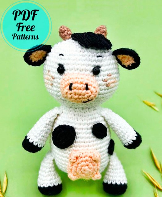 Crochet Cow Amigurumi Free Pattern